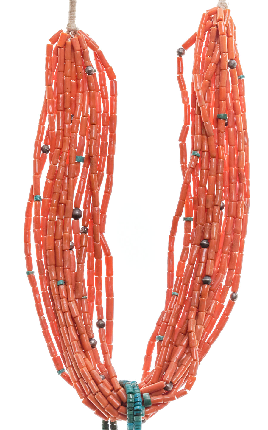 1940s CORAL NECKLACE + BLUE GEM JACLAS