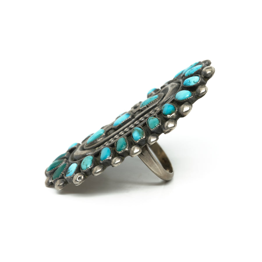 1950s ZUNI CLUSTER RING