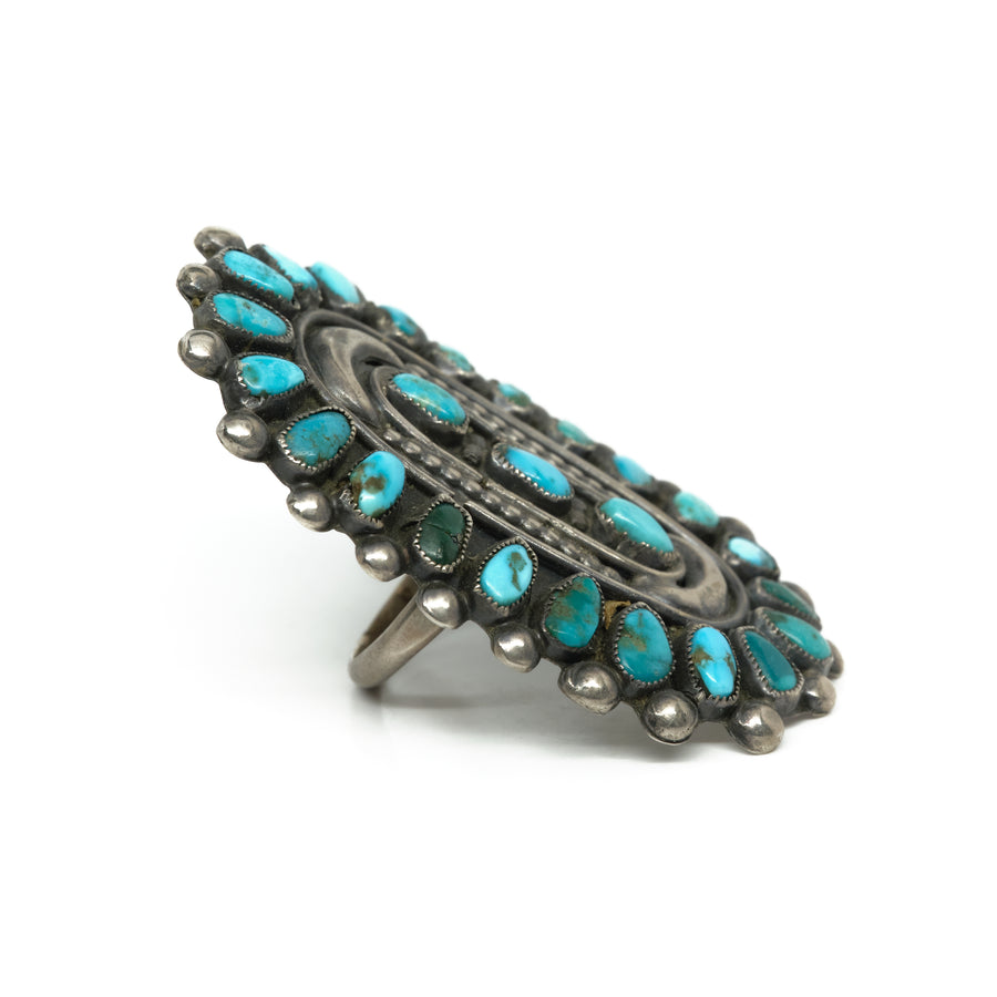 1950s ZUNI CLUSTER RING