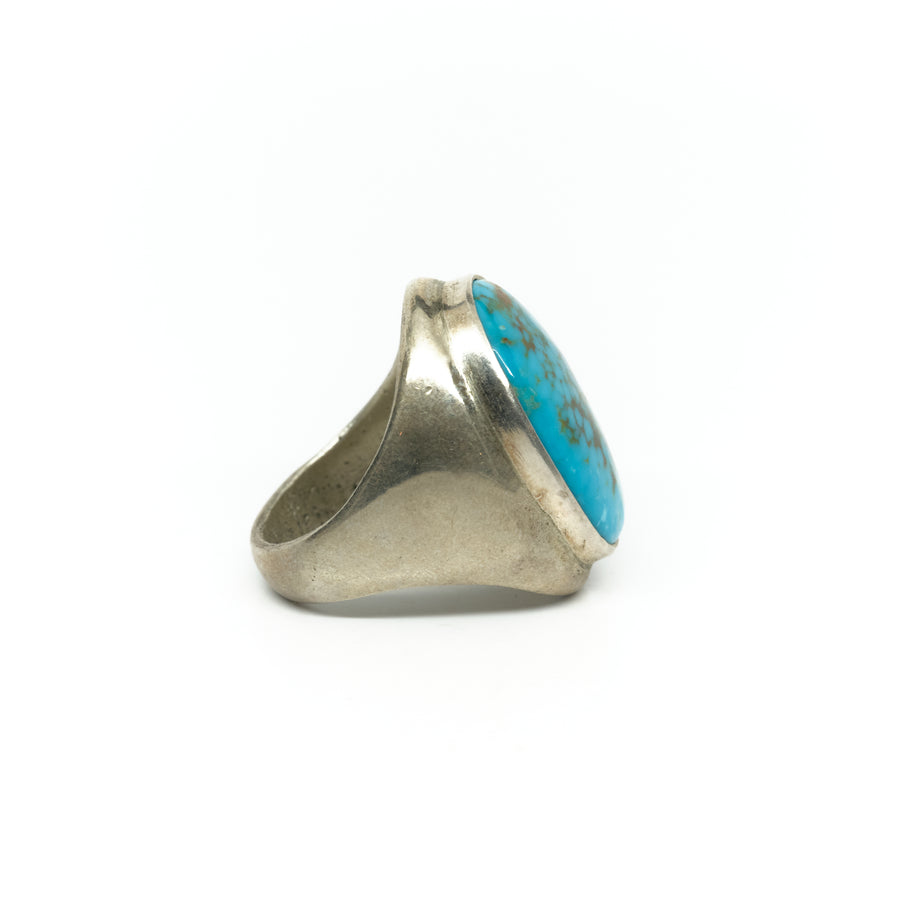 1970s SPIDERWEB MATRIX TURQUOISE  RING