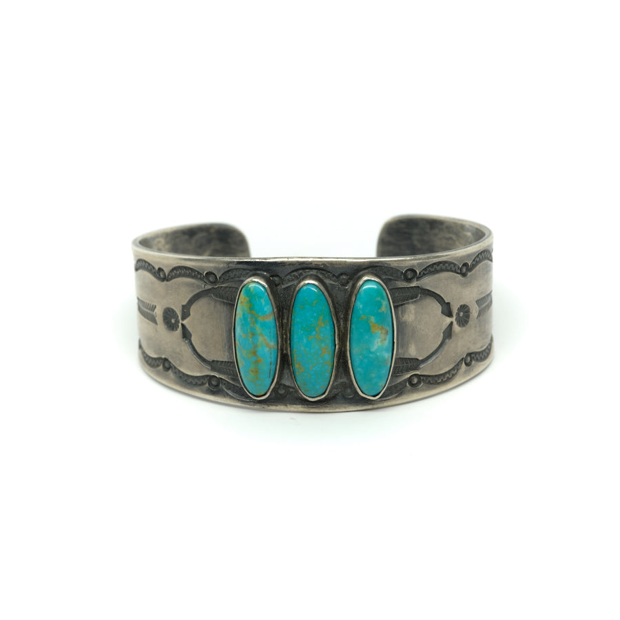 1940s INGOT + BLUE GEM CUFF