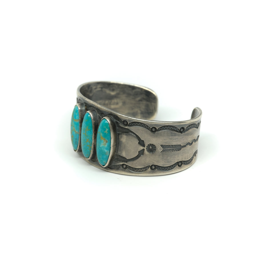 1940s INGOT + BLUE GEM CUFF