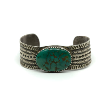 1920s INGOT + TURQUOISE CUFF