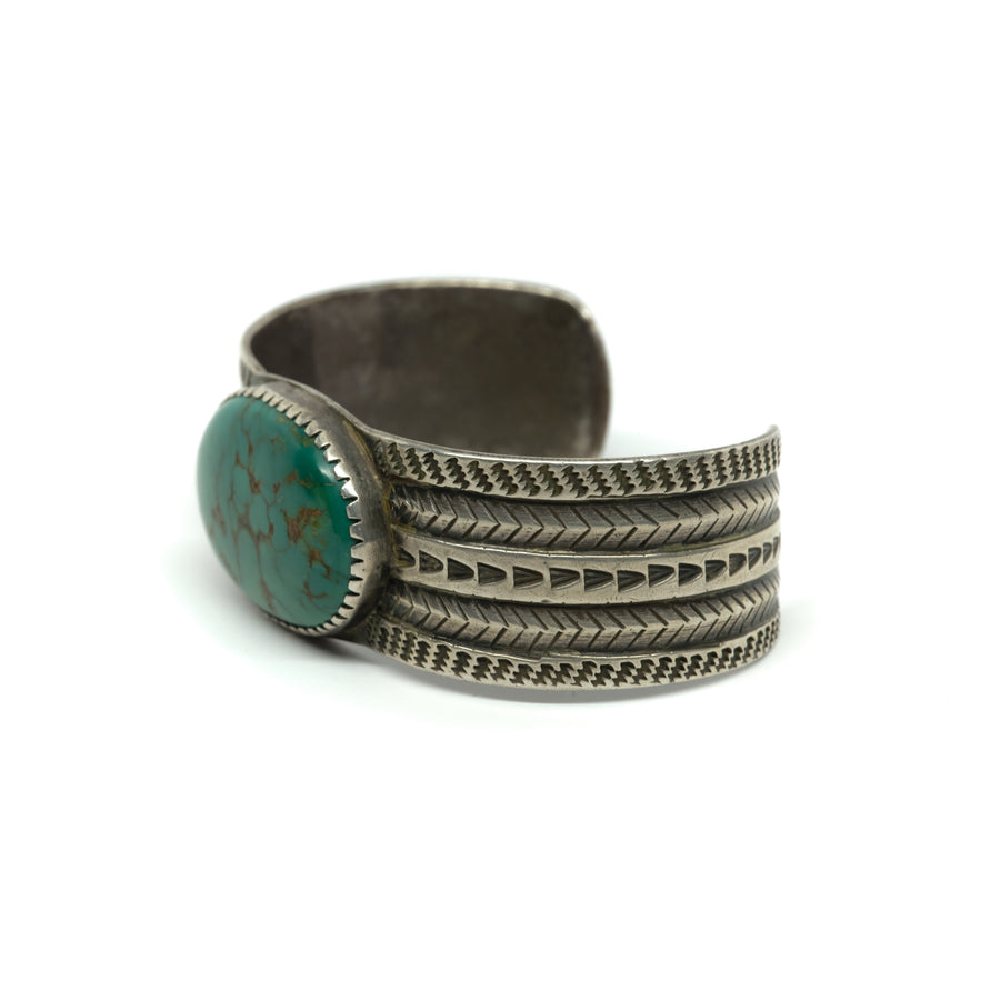 1920s INGOT + TURQUOISE CUFF