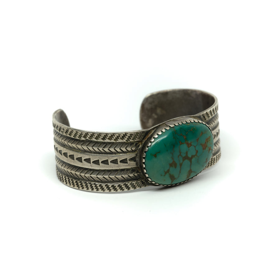 1920s INGOT + TURQUOISE CUFF