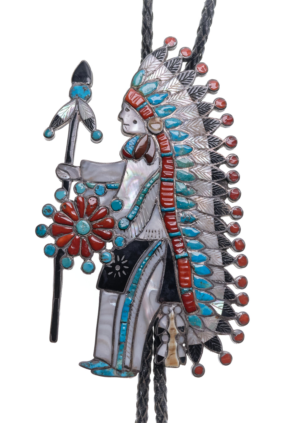 1960s EDDIE BEYUKA INLAY CHIEF BOLO