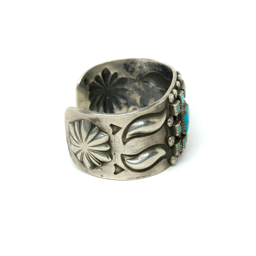 1940s INGOT MORENCI + CERRILLOS REPOUSSÉ CUFF