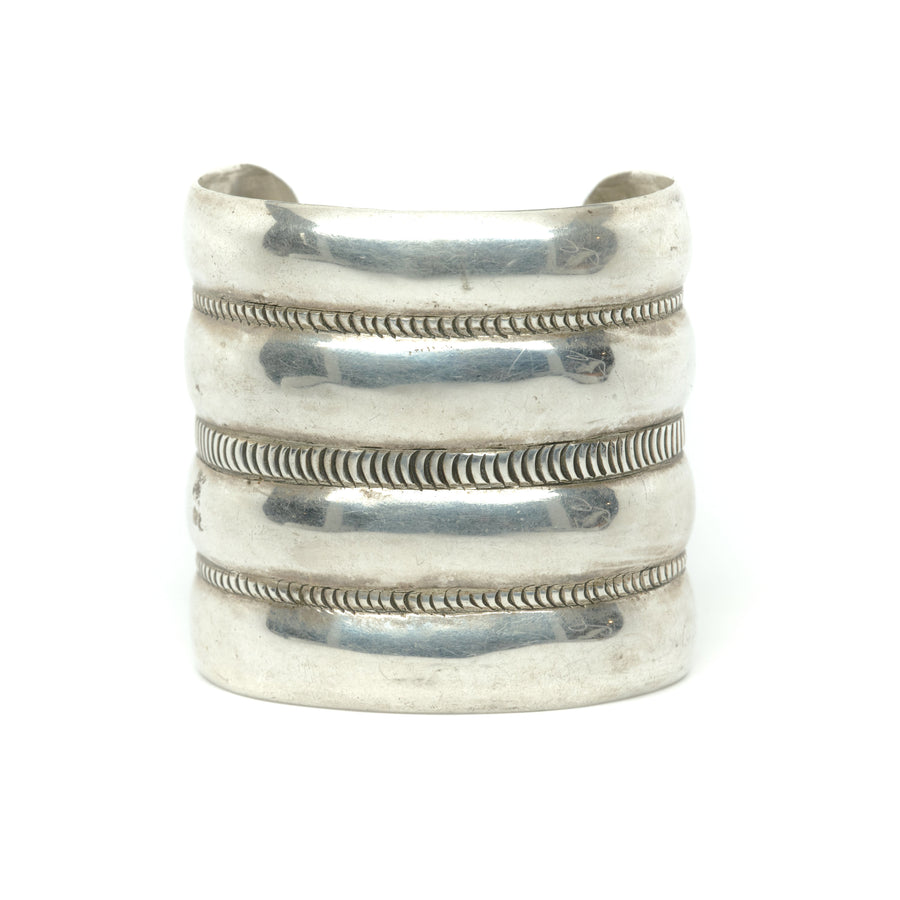 1940s WIDE SILVER CUFF