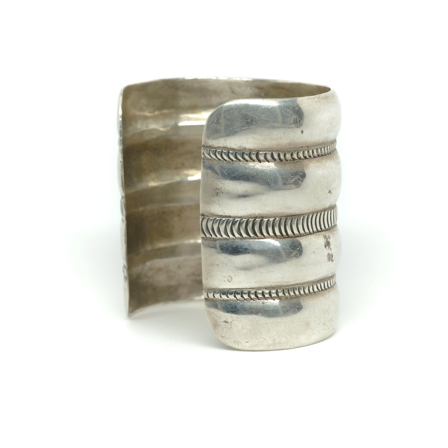 1940s WIDE SILVER CUFF