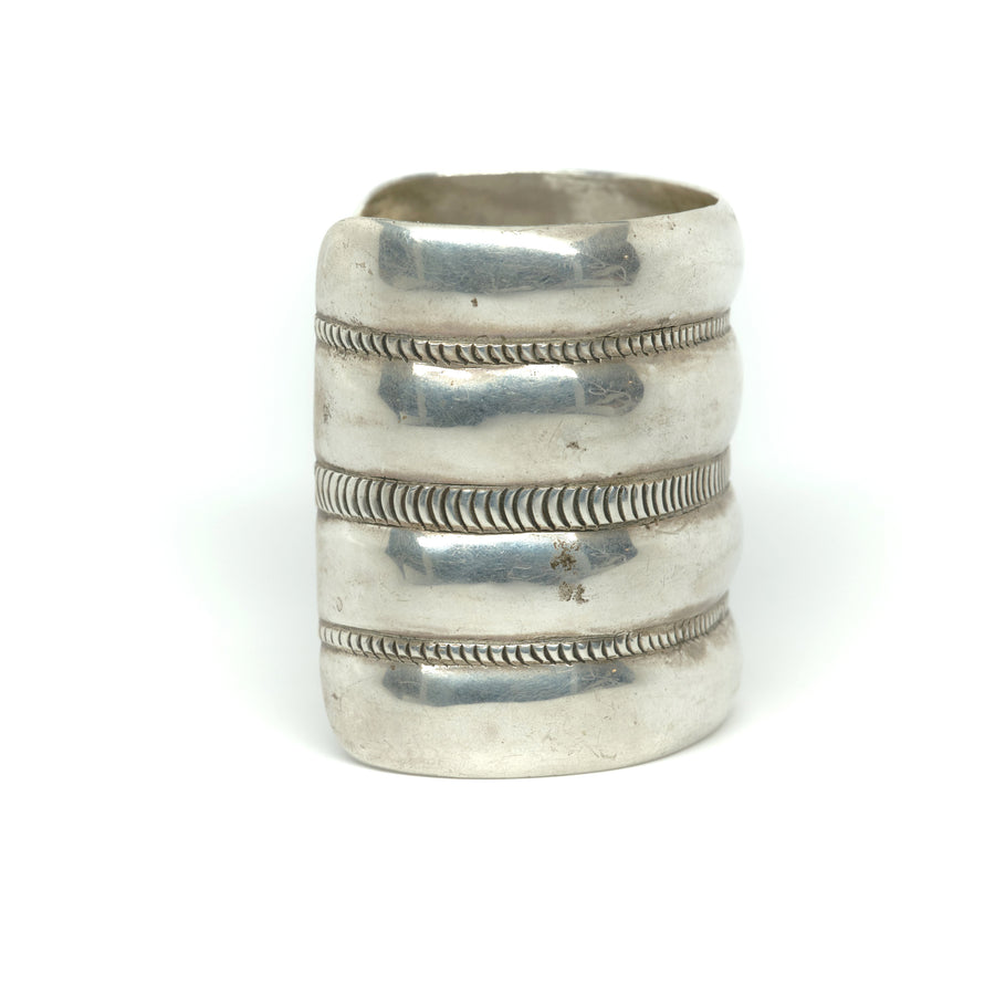 1940s WIDE SILVER CUFF