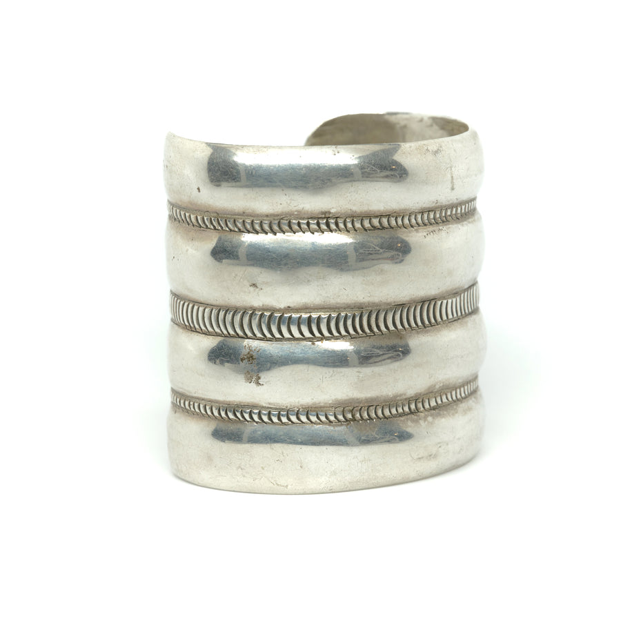 1940s WIDE SILVER CUFF